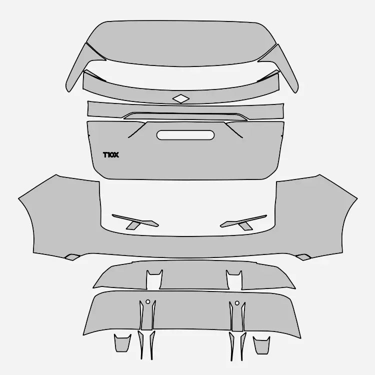 Fit PPF Togg T10X Hazır Kesim, 210 Mikron Premium PPF TPU, Şeffaf Boya Koruma Filmi - FİT PPF
