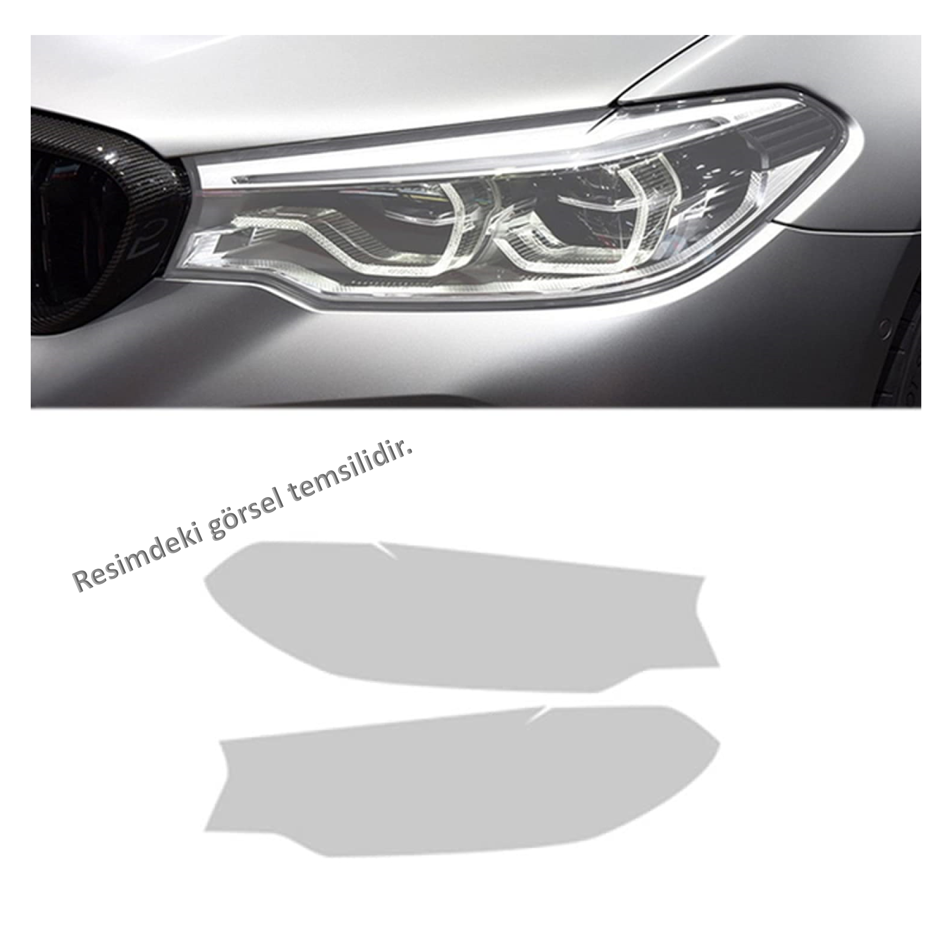 FIT PPF 210 Mikron Premium TPU PPF Genel Far Kaplaması FİT PPF