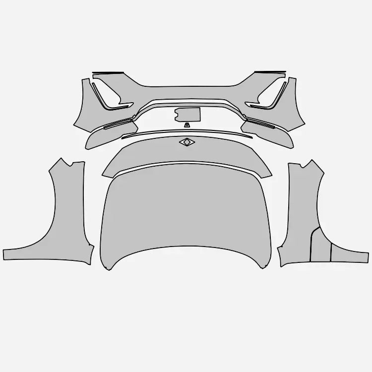 Fit PPF Togg T10X Hazır Kesim, 210 Mikron Premium PPF TPU, Şeffaf Boya Koruma Filmi - FİT PPF