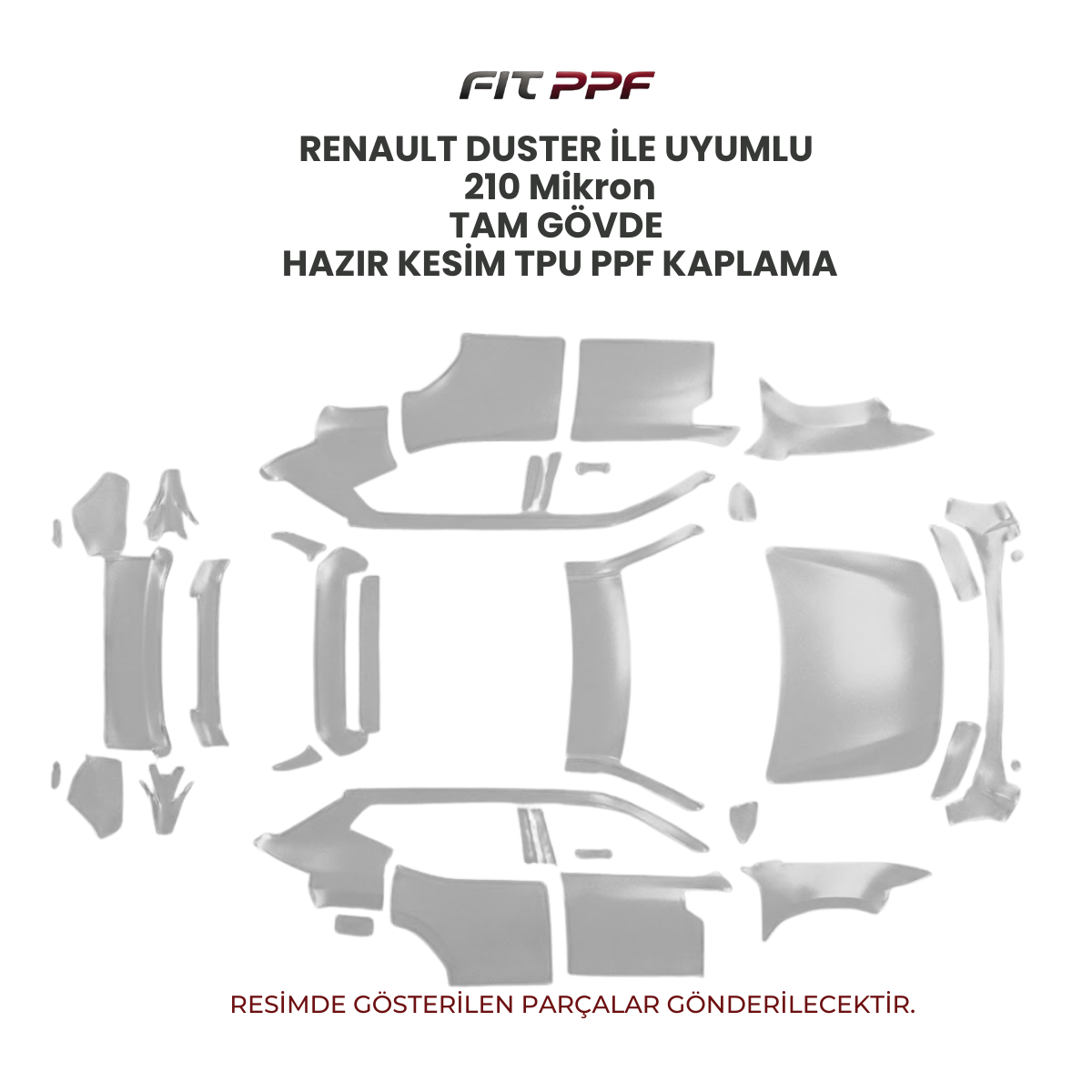 FIT PPF – Renault Megane Sedan Özel Hazır Kesim, Kendi Kendini Yenileyebilen Şeffaf Boya Koruma (Evinde Uygulayabileceğin 210 Mikron Premium TPU PPF) FİT PPF